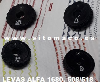 JUEGO LEVAS "4" ALFA 1680, 508, 518 - ( 4 LEVAS)